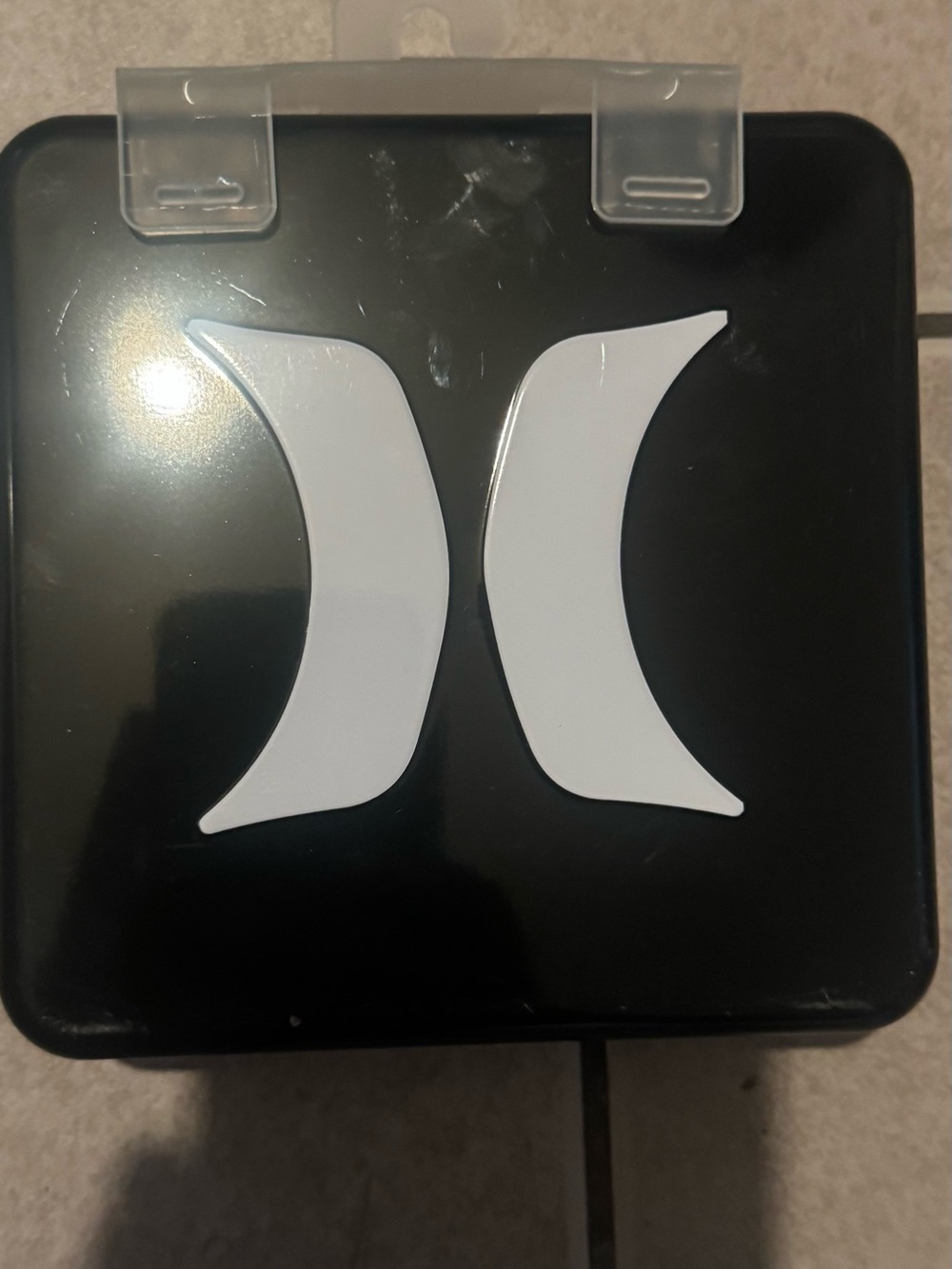 Hurley Black Box with White Double-Crescent Logo